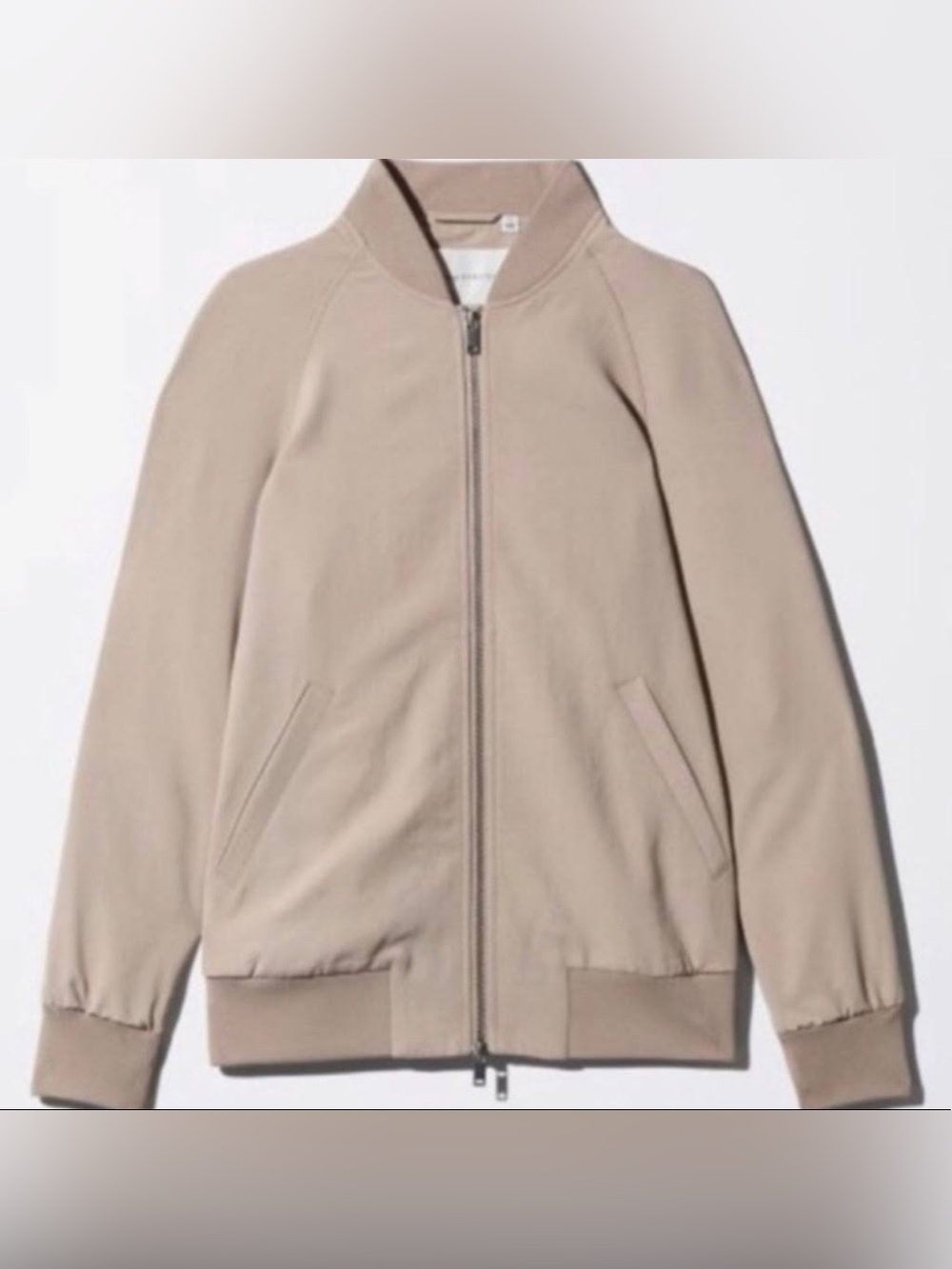 Aritzia The Group by Babaton Neutral Beige Bomber Jacket